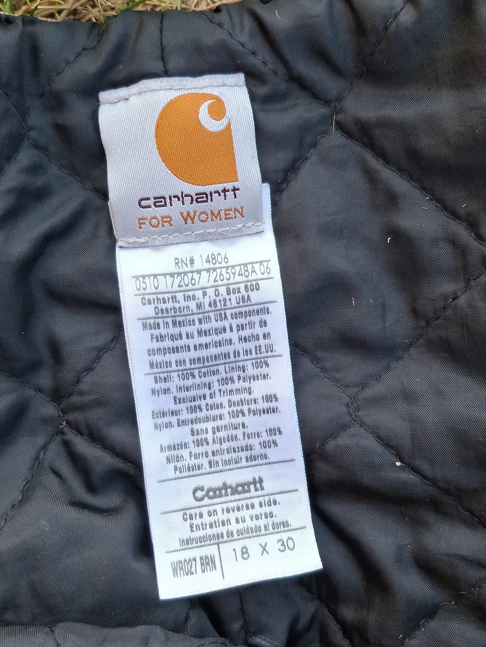 Carhartt Womens Heavy-Duty Insulated Bib Overalls WR027 Sz  18×30